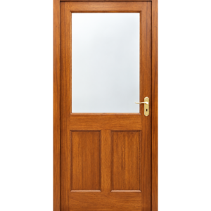 Mahogany 3 Panel Glazed Door
