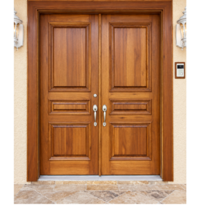 Mvule Double 3 Panel Main Entrance Door