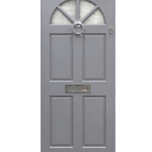 Lacquered MDF 4 Panel Door with arch and glazed